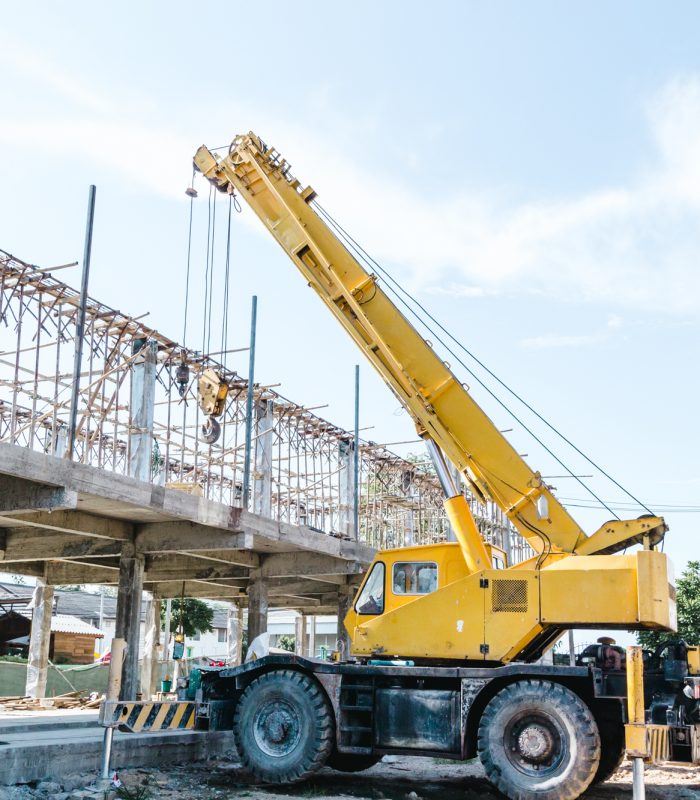 Mobile crane on Construction site